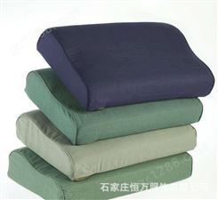 恒万服饰厂家 应急救灾 绿色棉枕头 波浪护颈 久睡不塌陷 舒缓压力