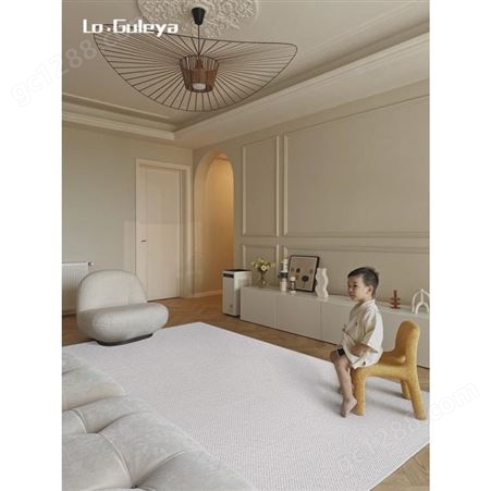 进羊毛地毯客厅纯色素色日式侘寂风卧室地垫床边毯